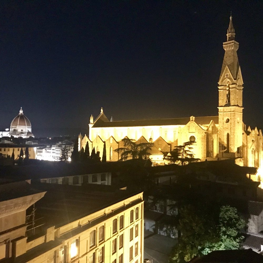 Hotel Plaza Lucchesi - Night time rooftop view of Santa Croce. - Hotels Near Me - Florence, FI Hotel Plaza Lucchesi - Night time rooftop view of Santa Croce. - Hotels Near Me - Florence, FI