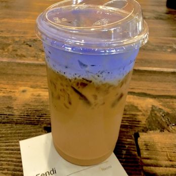 The Barista Botanist - Lavender Ube Latte w/organic oat milk and Ube cloud - Cafes Near Me - San Diego, California