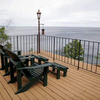 Chateau Leveaux - view from deck outside lobby. Photo from Chateau Leveaux website - Vacation Rentals Near Me - Tofte, Minnesota