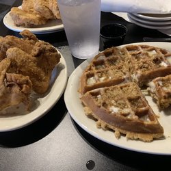 Kiki’s Chicken And Waffles - Wings and Sweet Potato Waffle