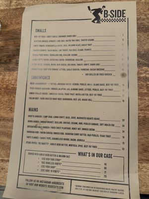Menu photo 5 B Side Fairfax, VA