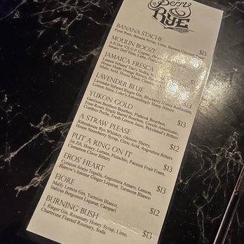 The Berry & Rye - Menu. (Changes frequently I hear) - Cocktail Bars Near Me - Omaha, Nebraska The Berry & Rye - Menu. (Changes frequently I hear) - Cocktail Bars Near Me - Omaha, Nebraska
