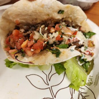Mezcal Grill - Delightful super taco (chicken or steak? I forget). Flour tortilla was great. 12-1-23 - Mexican Near Me - Sacramento, California