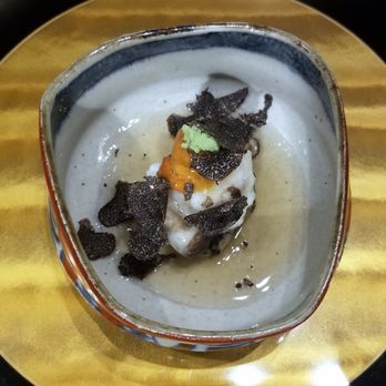 Kaiseki Sanga - Steam:Nodoguro topped with uni, wasabi, black truffle - Japanese Near Me - Las Vegas, Nevada Kaiseki Sanga - Steam:Nodoguro topped with uni, wasabi, black truffle - Japanese Near Me - Las Vegas, Nevada