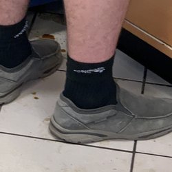 Speedway - Stepping in coffee flavor stains.. total mess, we waited 25 minutes