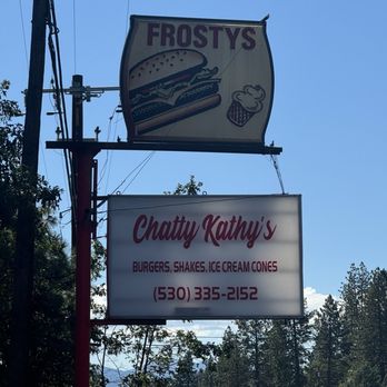 Chatty Kathy's - Sign with number for takeoff. - Burgers Near Me - Burney, California Chatty Kathy's - Sign with number for takeoff. - Burgers Near Me - Burney, California
