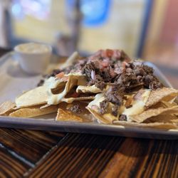 Augie's Barbed Wire Smokehouse - Brisket Nachos