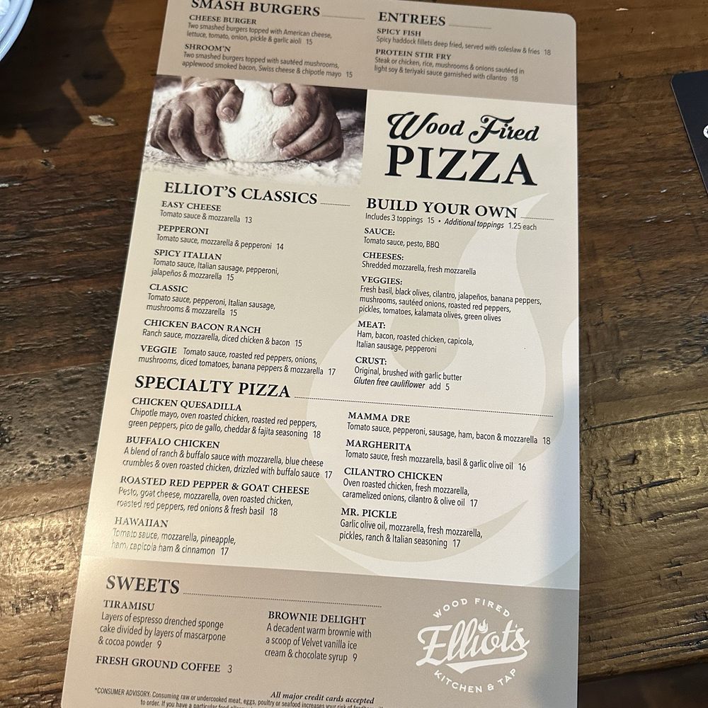 Elliot's Wood Fired Kitchen & Tap - Pizza Near Me - Powell, Ohio