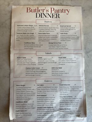Menu photo 1 Butler's Pantry Stowe, VT