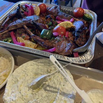Mazra - Lamb Chops Plate, Shrimp, Chicken, Some other meat - Middle Eastern Near Me - San Bruno, California Mazra - Lamb Chops Plate, Shrimp, Chicken, Some other meat - Middle Eastern Near Me - San Bruno, California