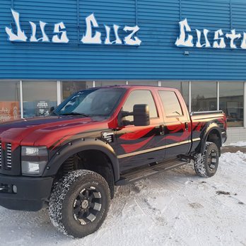 Jus Cuz Customs - This highway princess is ready for the road in gorgeous red after being custom painted by the team at Jus Cuz Customs in Edmonton AB. - Body Shops Near Me - Edmonton, Alberta Jus Cuz Customs - This highway princess is ready for the road in gorgeous red after being custom painted by the team at Jus Cuz Customs in Edmonton AB. - Body Shops Near Me - Edmonton, Alberta