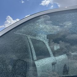 Alldredge Gardens - Shattered windshield