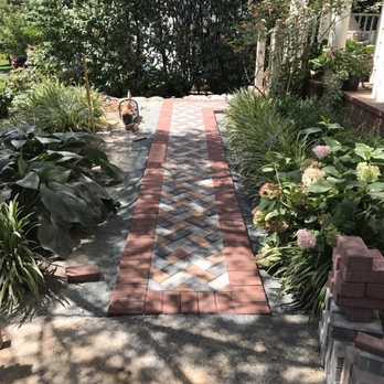 Green Horizons - Herringbon Pattern Paver Walkway - Lawn Services Near Me Green Horizons - Herringbon Pattern Paver Walkway - Lawn Services Near Me