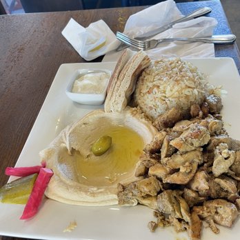 Dvine Mediterranean Experience - Brea - Chicken Shawarma Entree with Hummus - Mediterranean Near Me - Brea, California Dvine Mediterranean Experience - Brea - Chicken Shawarma Entree with Hummus - Mediterranean Near Me - Brea, California