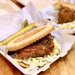 Buttermilk fried chicken sandwich