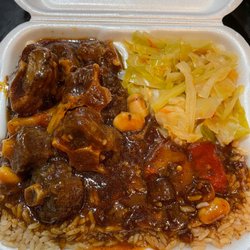 MBY Jamaican Cuisine - Oxtails Dinner (cabbage and rice)
