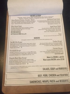 Menu photo 6 Dillys Restaurant and Bar Akron, IN