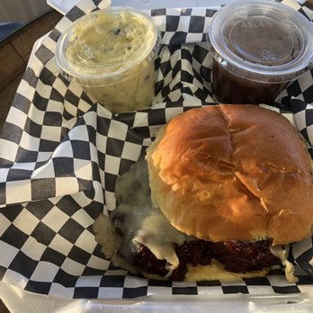 Mann Meats - Burger, Potato salad and baked beans - Barbeque Near Me - Florissant, Missouri Mann Meats - Burger, Potato salad and baked beans - Barbeque Near Me - Florissant, Missouri