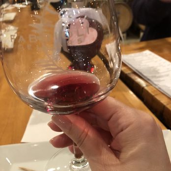 Fabbioli Cellars - Teeny tiny tasting at a huge communal table - Wineries Near Me - Leesburg, Virginia Fabbioli Cellars - Teeny tiny tasting at a huge communal table - Wineries Near Me - Leesburg, Virginia