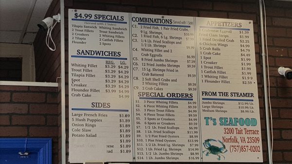 Menu photo 2 T's Seafood Norfolk, VA