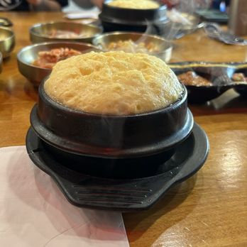 Char Haus BBQ - Steamed egg - fluffy, came out steamy hot, made to order. Part of the AYCE menu. - Korean Near Me - New York, New York