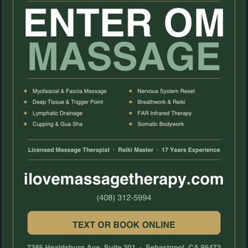 Enter Om Massage - Enter Om Massage - Massage Near Me - Sebastopol, California Enter Om Massage - Enter Om Massage - Massage Near Me - Sebastopol, California