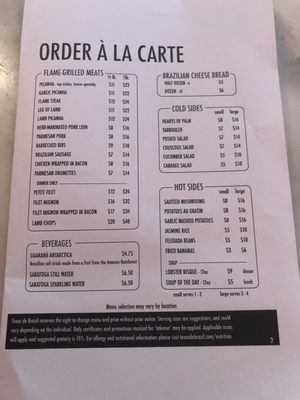 Menu photo 5 Texas de Brazil - Birmingham Birmingham, AL