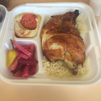 Cicek's Chicken - Half chicken special with a side order of hummus and Rice - Mediterranean Near Me - Chatsworth, California
