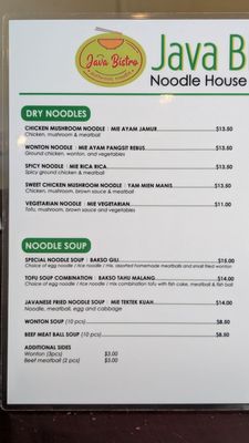 Menu photo 5 Java Bistro Rancho Cucamonga, CA