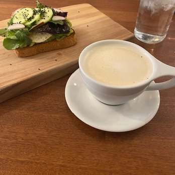 Evoke - Pic from a previous visit:  London Fog and Avocado Toast - so good! - Coffee & Tea Near Me - Edmond, Oklahoma