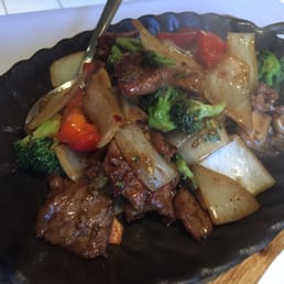 Sizzling black pepper steak at Banana Leaf Asian Cuisine Sizzling black pepper steak at Banana Leaf Asian Cuisine