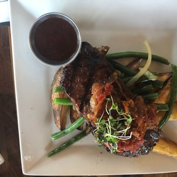 Cliffside Restaurant - New York Steak with potato wedges.  Flavorful and well cooked. - American Near Me - St George, Utah