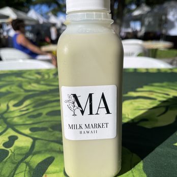 Milk Market Hawaii - a bottle of milk on a table - Juice Bars & Smoothies Near Me - Honolulu, Hawaii Milk Market Hawaii - a bottle of milk on a table - Juice Bars & Smoothies Near Me - Honolulu, Hawaii