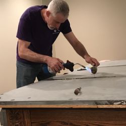 Stick's Pool Table Repair - Glen hard at work