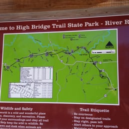 The map for High Bridge Trail State Park. The map for High Bridge Trail State Park.