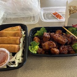 Orient Yang - 73. General Tso Chicken 7. Spring Rolls