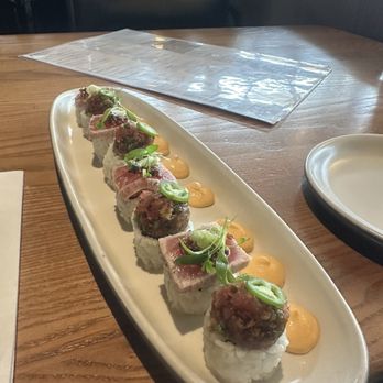 JOEY Uptown - Ahi Tuna Duo Roll is amazingly delicious - New American Near Me - Houston, Texas JOEY Uptown - Ahi Tuna Duo Roll is amazingly delicious - New American Near Me - Houston, Texas