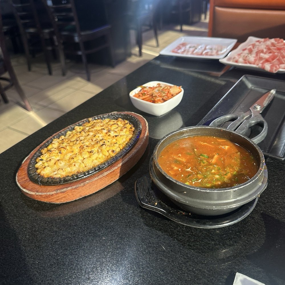 TGI Korean BBQ - Corn cheese dip Soybean paste soup - Korean Near Me - Los Angeles, California TGI Korean BBQ - Corn cheese dip Soybean paste soup - Korean Near Me - Los Angeles, California