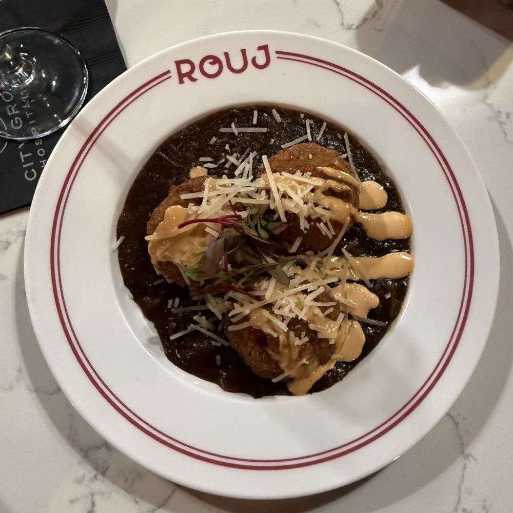 Rouj Creole - Smoked brisket arancini - Cajun/Creole Near Me - Baton Rouge, Louisiana Rouj Creole - Smoked brisket arancini - Cajun/Creole Near Me - Baton Rouge, Louisiana