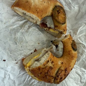 The Bagel Den - Bacon egg and cheese on the jalapeño cheddar bagel - Sandwiches Near Me - Heber City, Utah The Bagel Den - Bacon egg and cheese on the jalapeño cheddar bagel - Sandwiches Near Me - Heber City, Utah