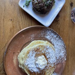 Pancakes and sausage, both were very good
