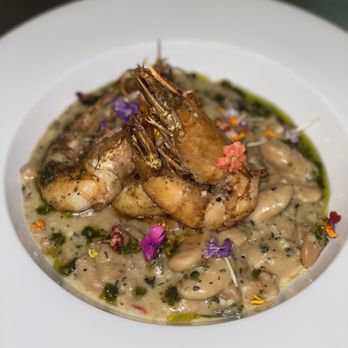 Season - Head on prawns with fagoli - New American Near Me - Glen Head, New York Season - Head on prawns with fagoli - New American Near Me - Glen Head, New York
