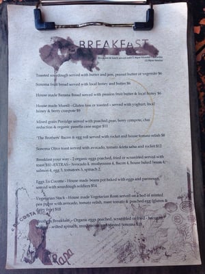 Menu photo 6 Coffee Brothers Mona Vale, NSW