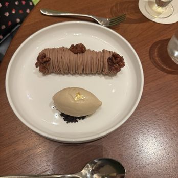 Lilac - Chocolate walnut Cremeux with espresso gelato - Mediterranean Near Me - Tampa, Florida