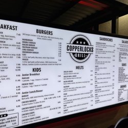 Copperlocks Grill - menu