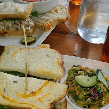 Simple Eatery - Chicken salad sandwiches. One with the side of coleslaw and one with tomato bisque. - Bakeries Near Me - Buena Vista, Colorado