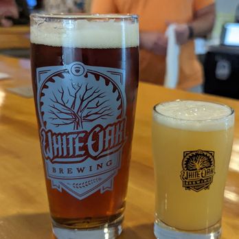 White Oak Brewing Taproom - a pint and a glass of beer - Brewing Supplies Near Me - Normal, Illinois White Oak Brewing Taproom - a pint and a glass of beer - Brewing Supplies Near Me - Normal, Illinois