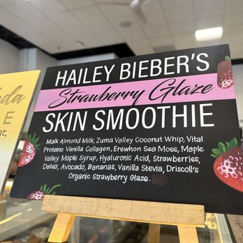 Erewhon - Hailey Biber's Strawberry Glaze Skin Smoothie - Grocery Near Me - Los Angeles, California