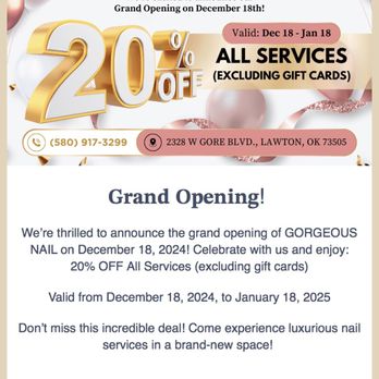 Gorgeous Nail - Nail Salons Near Me - Lawton, Oklahoma Gorgeous Nail - Nail Salons Near Me - Lawton, Oklahoma