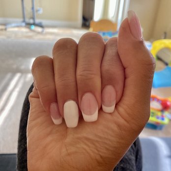 Nail Plaza 3 - Powder tip with French. - Nail Salons Near Me - Copiague, New York Nail Plaza 3 - Powder tip with French. - Nail Salons Near Me - Copiague, New York